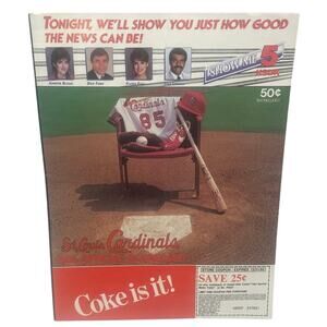 Vintage 1985 Busch Stadium St Louis Cardinals vs Philadelphia Phillies Scorecard